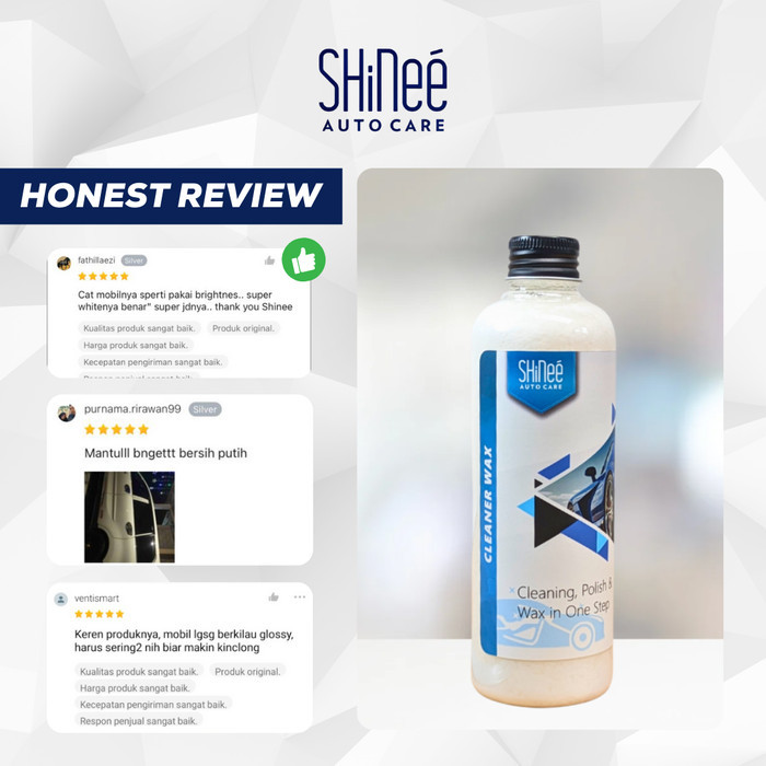 TERLENGKAP Pengkilap Mobil Motor Wax Warna Putih Shinee Cleaner Wax