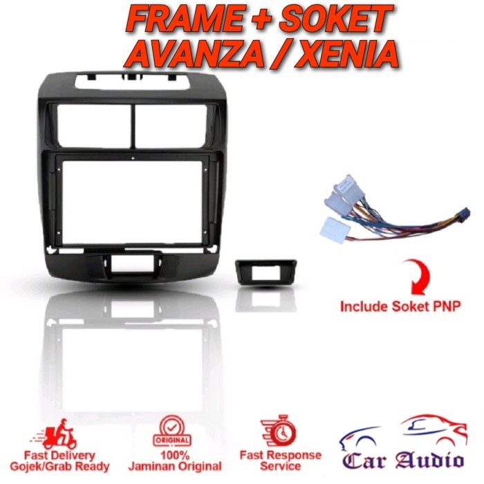 Frame Doubledin Avanza 9" Head Unit Android Avanza Plug and play