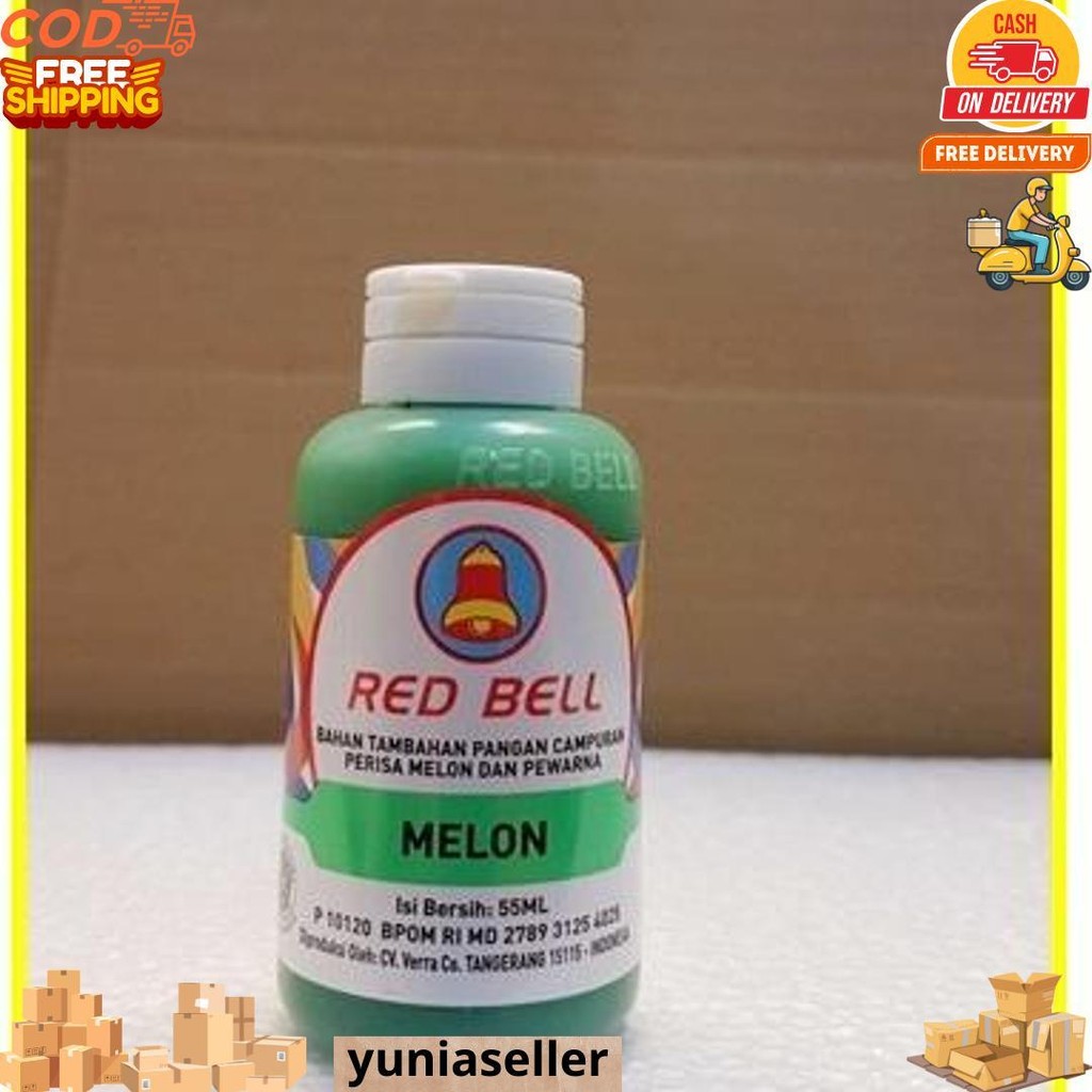 

Pewarna Dan Perisa Red Bell Rasa Melon 55Ml/Red Bell/Sumbo Red Bell Bj Best Seller