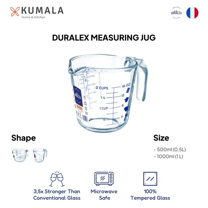 TERBARU DURALEX MEASURING JUG - Gelas Teko Ukur Takar Kaca