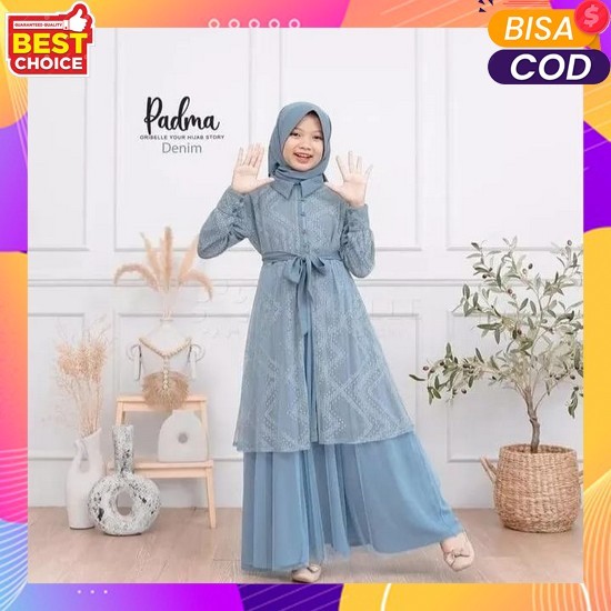 0 Kid Zarky Baju Gamis Full Brukat Anak Perempuan Tanggung Usia 3 12 Tahun Premium  Gamis Muslim Ana