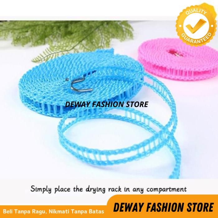 GANTUNGAN BAJU TALI JEMURAN CLOTHES LINE LAUNDRY TAMBANG 5M MAGIC HANGER ROPE PANJANG PERLENGKAPAN H