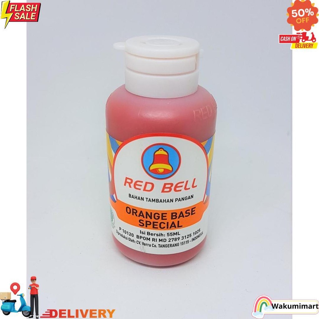 

Perasa Dan Pewarna Red Bell Rasa Orange Base Special 55Ml Bj Best Seller