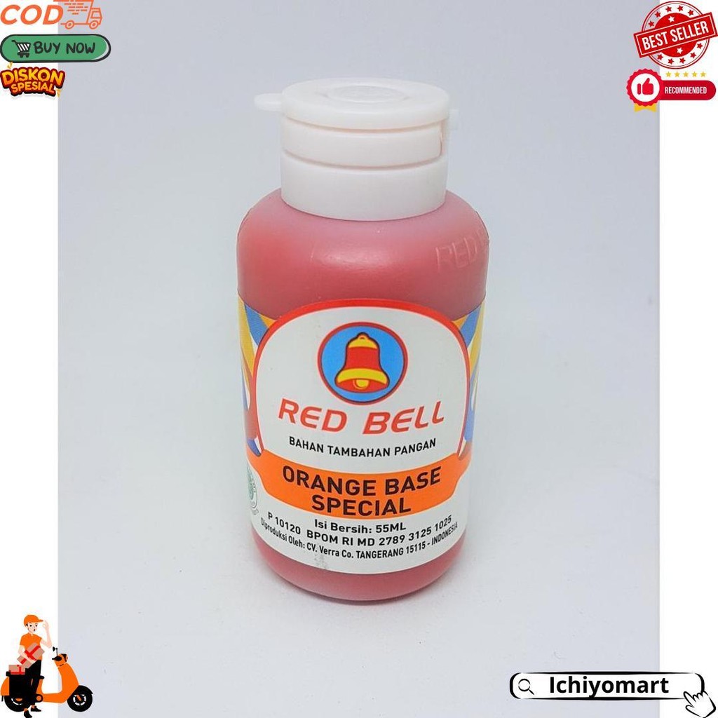 

Perasa Dan Pewarna Red Bell Rasa Orange Base Special 55Ml Bj Promo Puncak