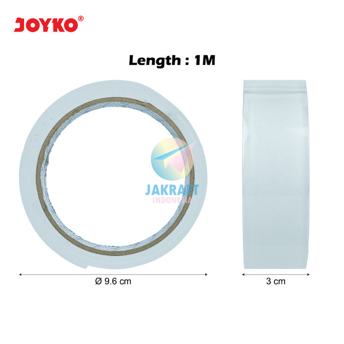 

(1 Meter) Nano Double Tape Anti Air Joyko Ndst-1 Perekat Ganda Bening 2 Sisi Tebal 2 Mm Lebar 3 Cm