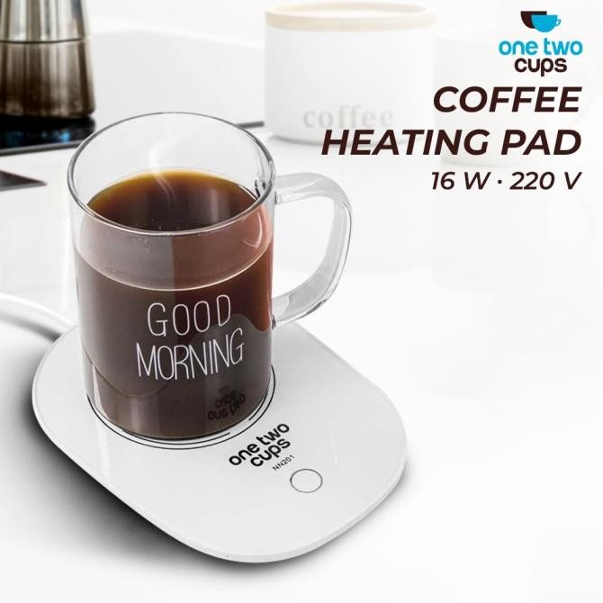 Tatakan Gelas Pemanas Coffee Cup Warmer Heating Pemanas Air White