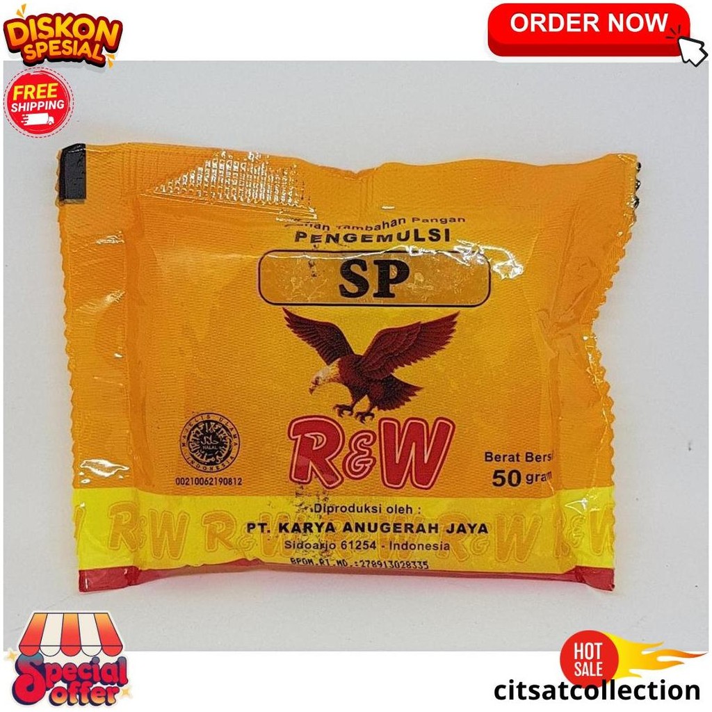 

Emulsifier Kue/Pengemulsi Kue/ Sp 50 Gr R&W Rajawali Original Produk