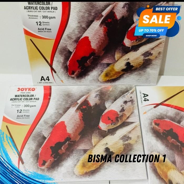 

BUKU CAT AIR / CAT AKRILIK 12LBR 300GSM COLORING PAD JOYKO PAD - 2000 BY BISMACOLLECTION1 !