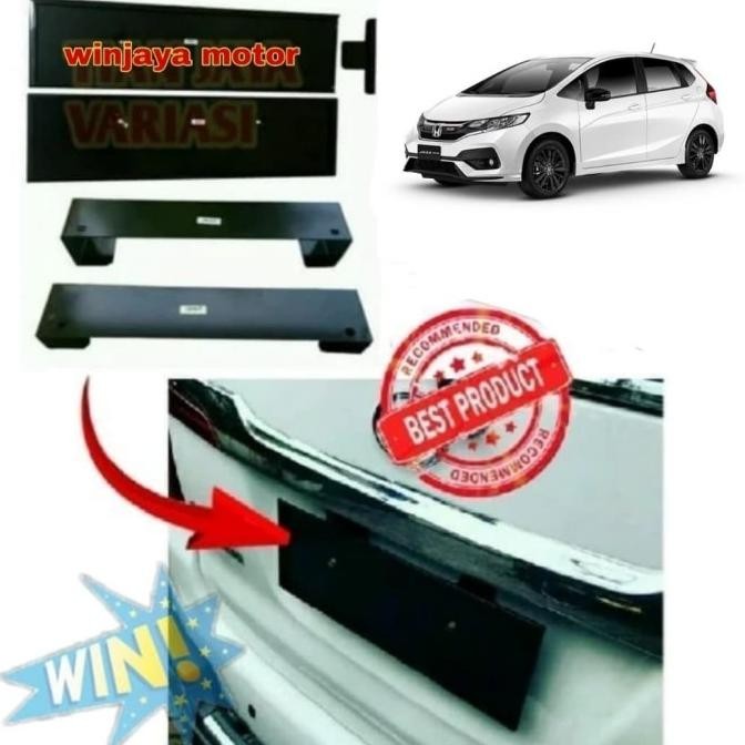Tatakan Dudukan Plat Nomor Mobil Model Pejabat For Honda Jazz 2019-