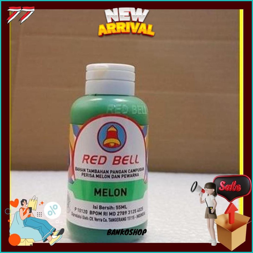 

Pewarna Dan Perisa Red Bell Rasa Melon 55Ml/Red Bell/Sumbo Red Bell Gratis Ongkir