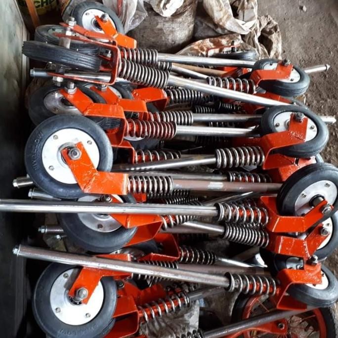 Roda Gletrek Gerobak Berat Ban Mati 7 inch As gede Roda Geletrek