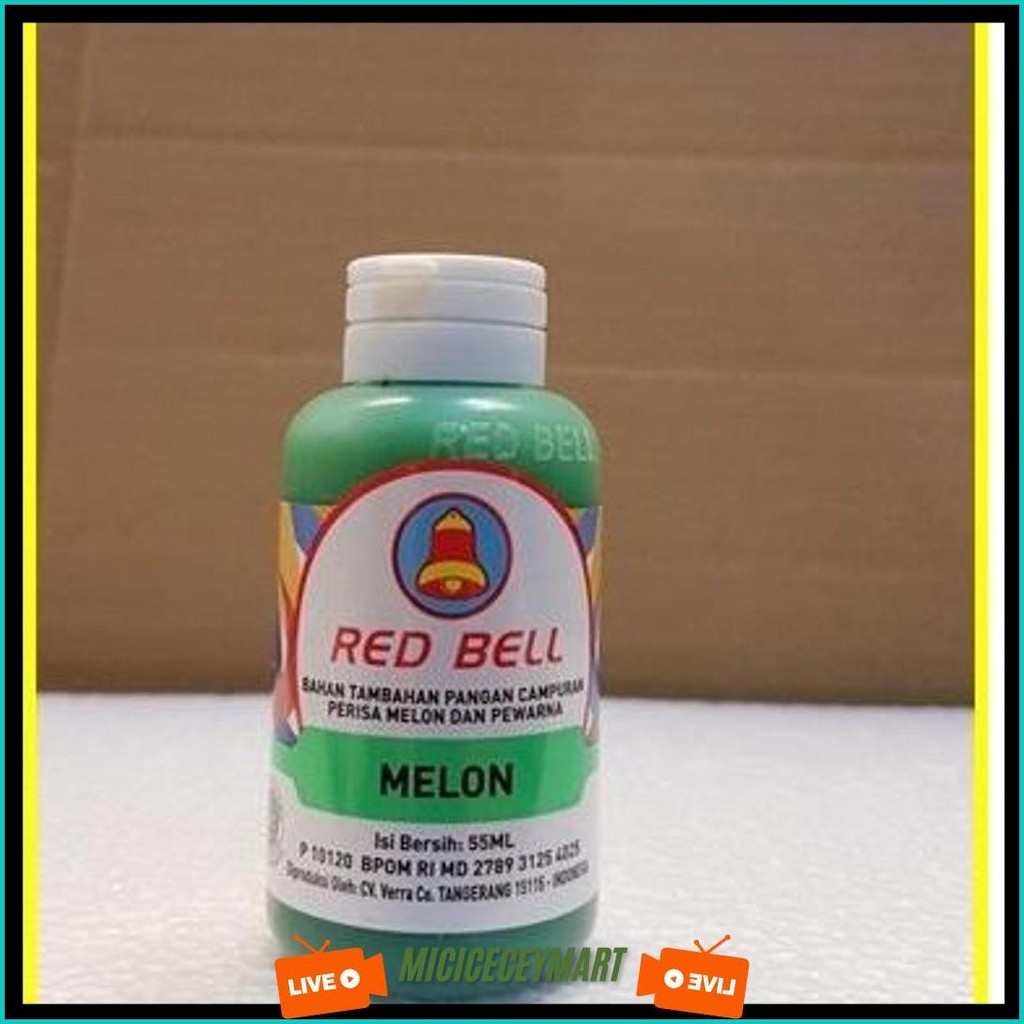 

Pewarna Dan Perisa Red Bell Rasa Melon 55Ml/Red Bell/Sumbo Red Bell Original Produk