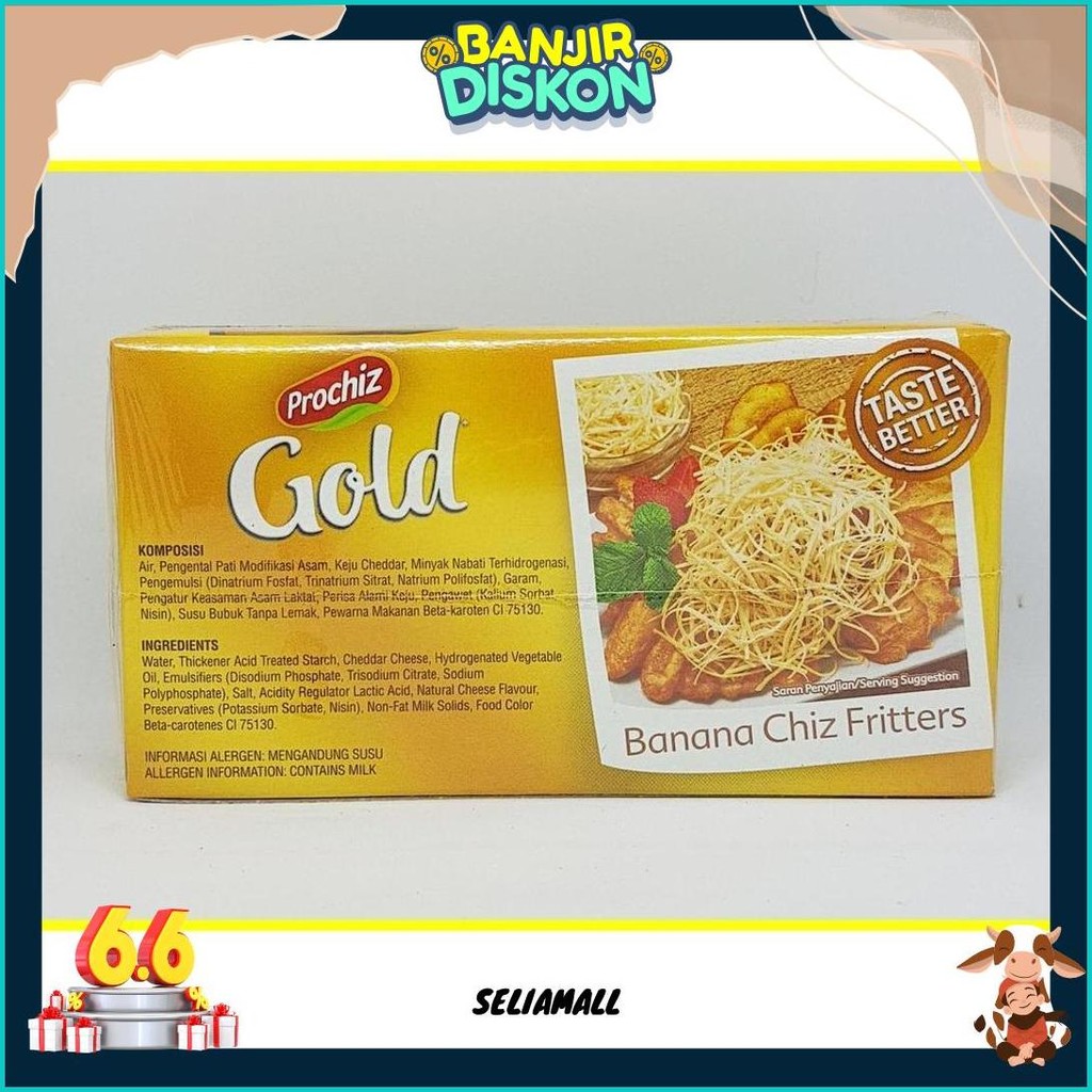 

Keju Prochiz Gold Cheddar 170 Gr Original Produk
