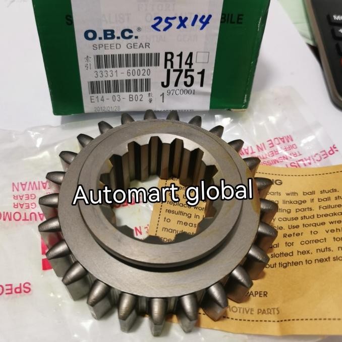 GEAR SPEED GIGI 1 TOYOTA HARDTOP 2F 33331-60020 25X14T BEST SELLER