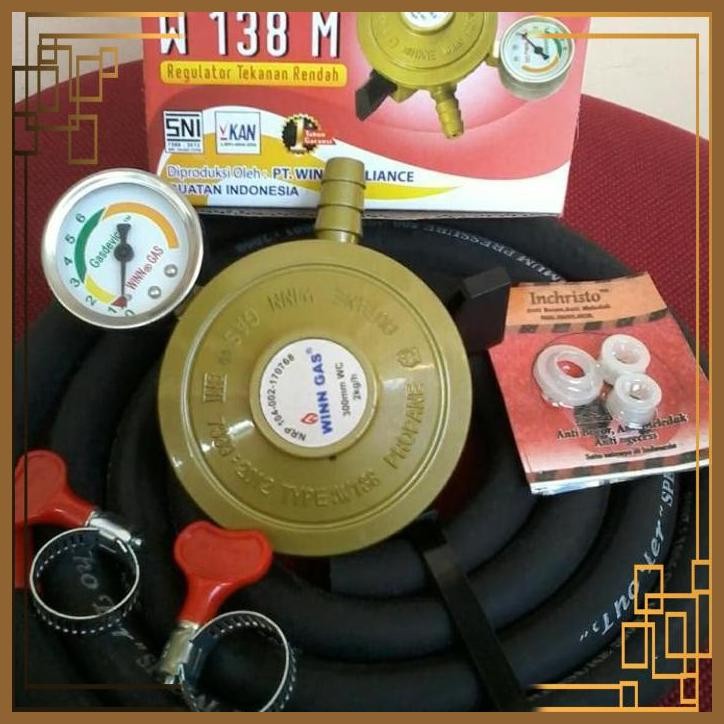 [GKP] REGULATOR OTOMATIS WINN GAS GOLD 138 SELANG KOMPOR 3 LAPIS 500 PSI