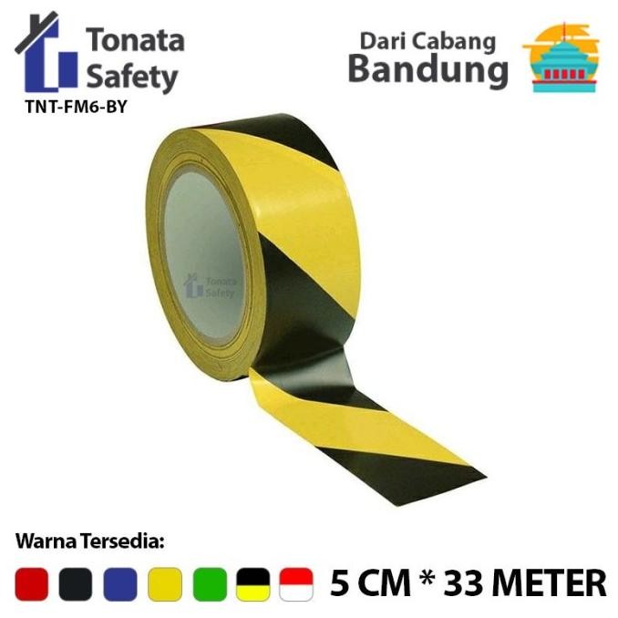 

Sale Floor Marking Tonata / Lakban Hitam Kuning / 5 Cm X 33 M