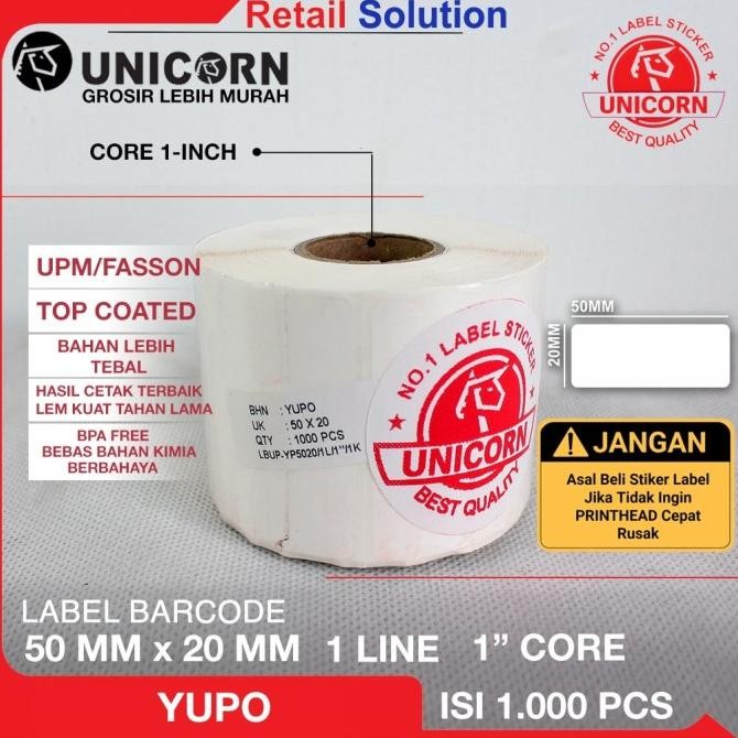 

Sale Stiker Label Barcode Yupo Synthetic 50X20 Mm / 50X20Mm / 50 X 20 Mm