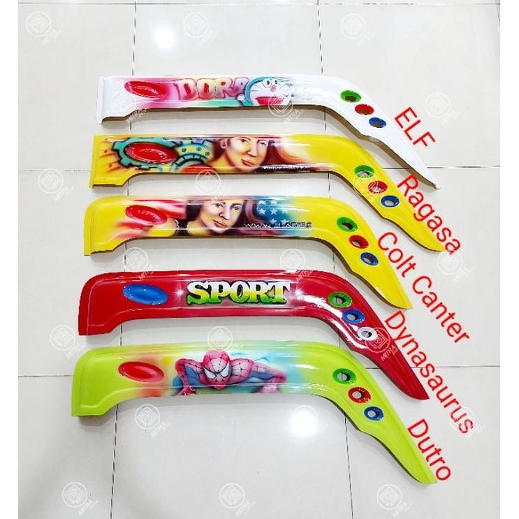 Variasi Talang Air Hujan Mobil Truck Fiber Lukis Warna Baru Canter Dyna Ragasa Elf Dutro Fuso Giga L