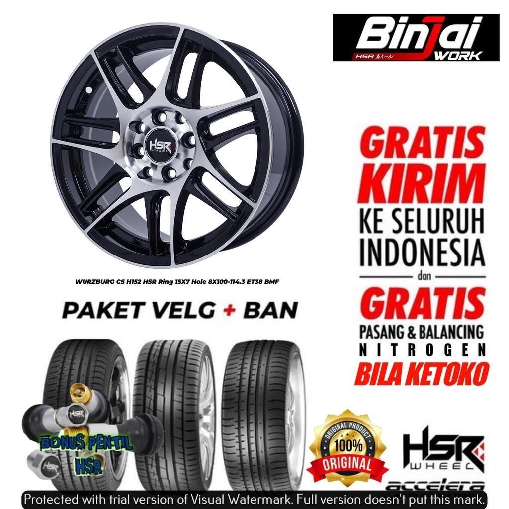 Paket Velg Mobil Two Tone Ring 15 Buat Agya Sirion Sigra Veloz Livina - Pelek Original R15 Plus Ban 