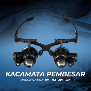 

ZEAST Kacamata Pembesar 25x Magnifier dengan 2 LED