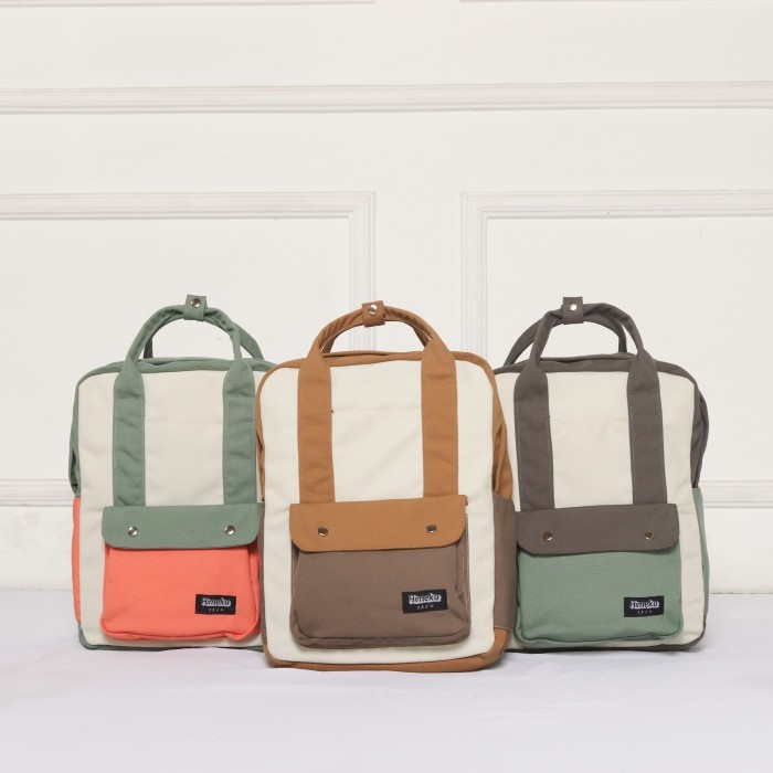 HEMAT Ransel NAMI 3 TONE MEDIUM Himeku Tas Sekolah