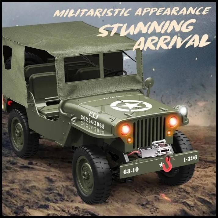 BEST DEAL JJRC C8815 JEEP WILLYS MILITARY RC CAR CRAWLER OFF-ROAD FULL PROPO RTR 