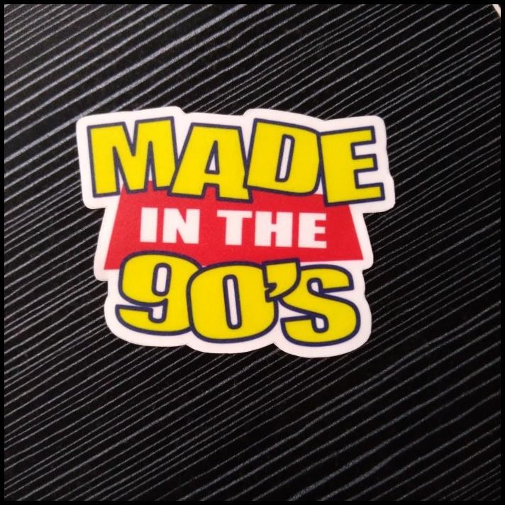 

TERBARU STICKER VINTAGE RETRO MADE IN THE 90S YELLOW RED !