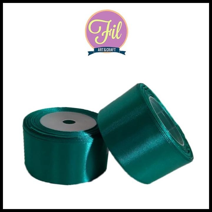 

TERMURAH PITA SATIN HIJAU EMERALD 2 INCH / PITA KAIN 2" / PITA SATIN 2 INCH !