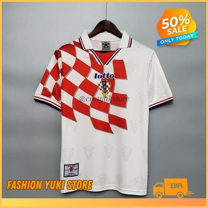 JERSEY BOLA RETRO CROATIA KROASIA HOME 98/99 99/00 00/01 1998 1999 2000 2001  BAJU FUTSAL INDONESIA 