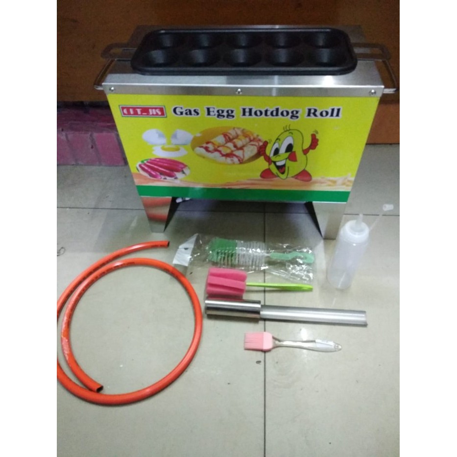 Egg Roll Master/Pencetak,Pembuat Sosis Telur Gas 10 Lubang/SOSTEL GAS