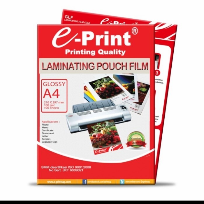 TERLARIS plastik laminating a4 e print