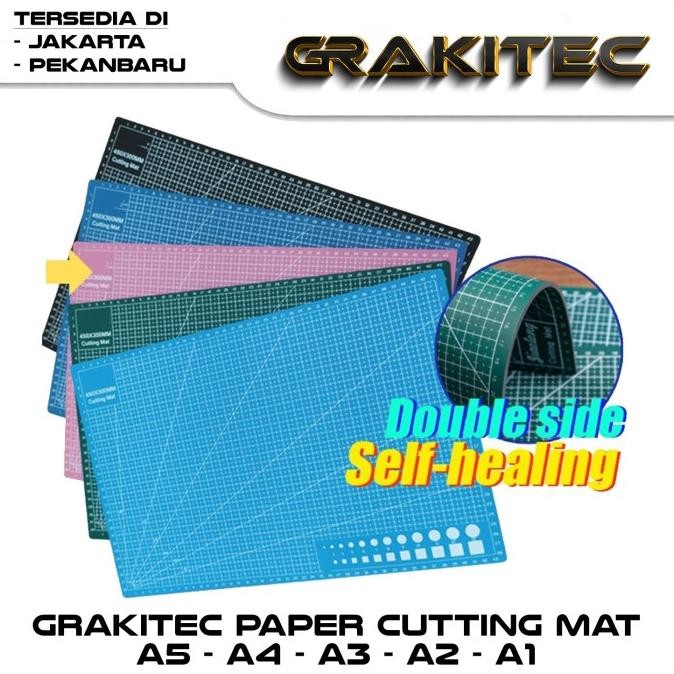 

sale! alas potong kertas (cutting mat) a2&a1 bahan pvc, double-side grakitec