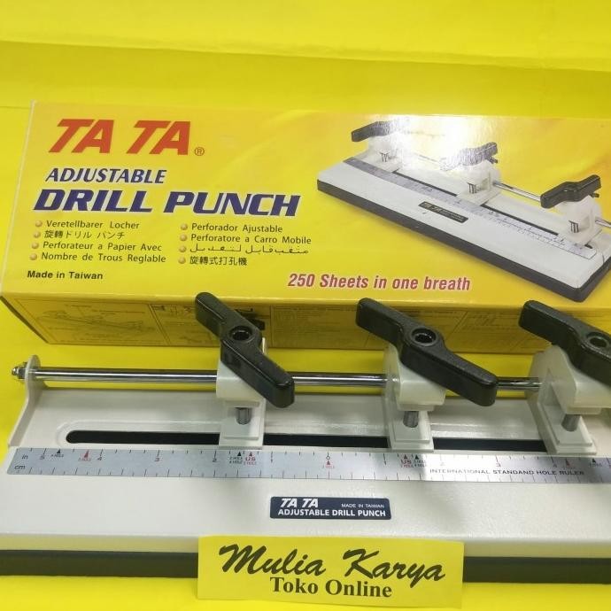 

sale! drill punch tata p3 3 lubang 3 hole pelubang pembolong kertas