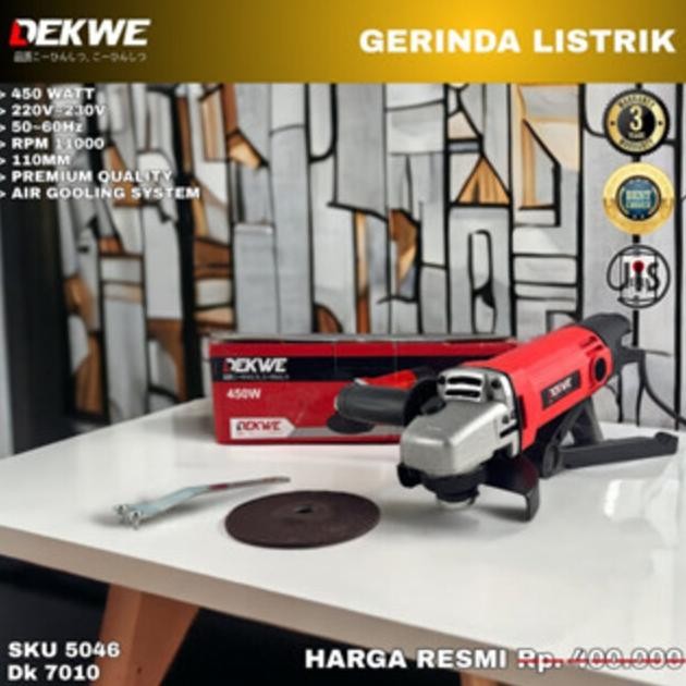 cusss order] PROMO Gerinda tangan 4inch DEKWE type DK7010 listrik LOW WATT