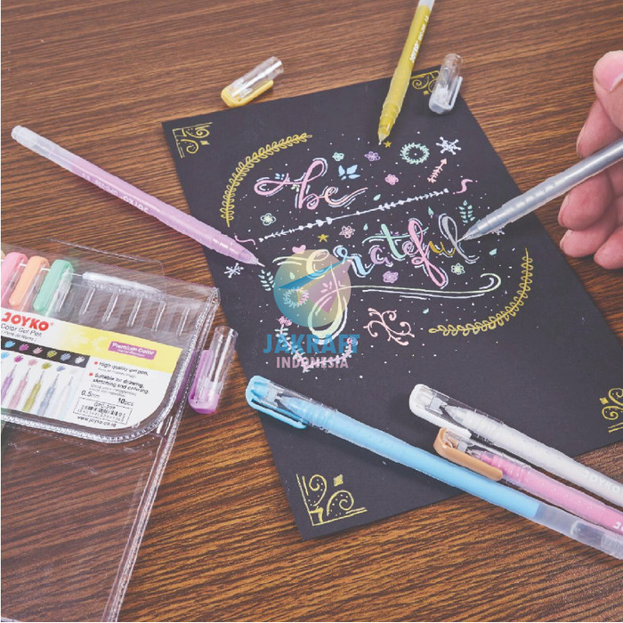 

Pulpen Premium Color Gel Pen 10 Warna Joyko Gpc-299 Silver Gold White