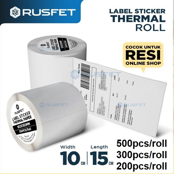 

STICKER LABEL THERMAL PAPER KERTAS STIKER RESI ROLL 100x150MM