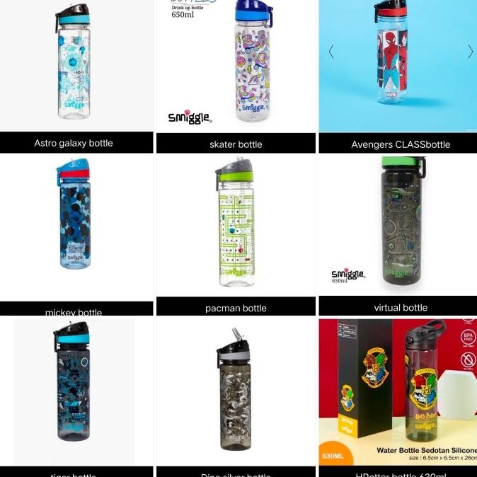 Grosir Smiggle Botol Minum Cewek Cowok 650 Ml Kado Drinking Bottle