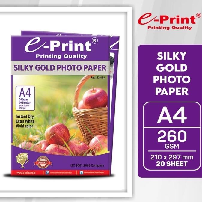 

sale! kertas foto silky gold photo paper 260gsm