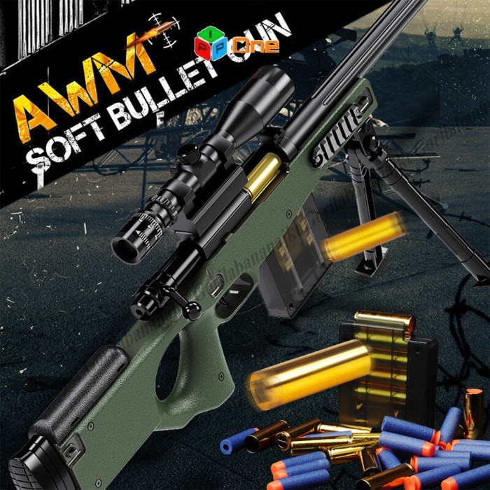 Mainan pistol pistolan AWM Sniper Tembak Tembakan