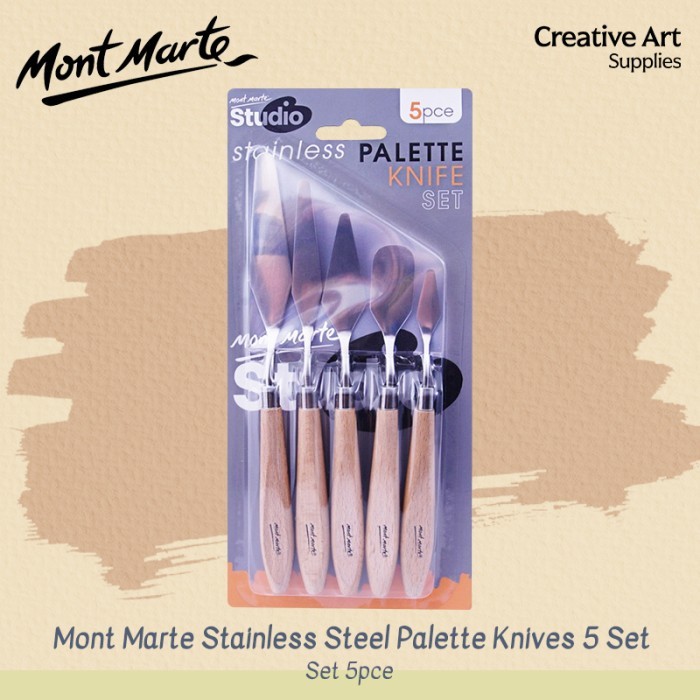 

HOT SALE! Mont Marte Studio Palette Knife Set 5pce - Stainless