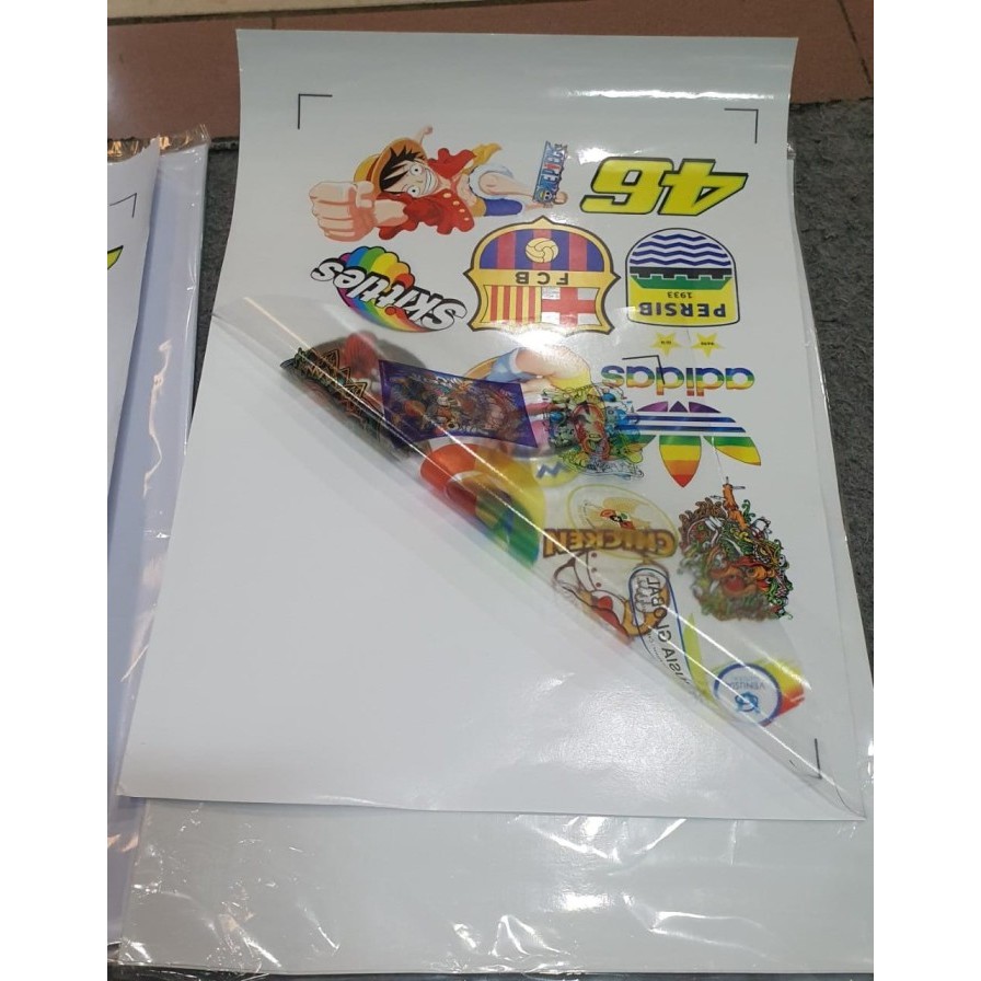 

PROMO! Sticker Vinyl Inkjet Transparant Folio F4 -Tinta Artpaper/Pigment/Dye