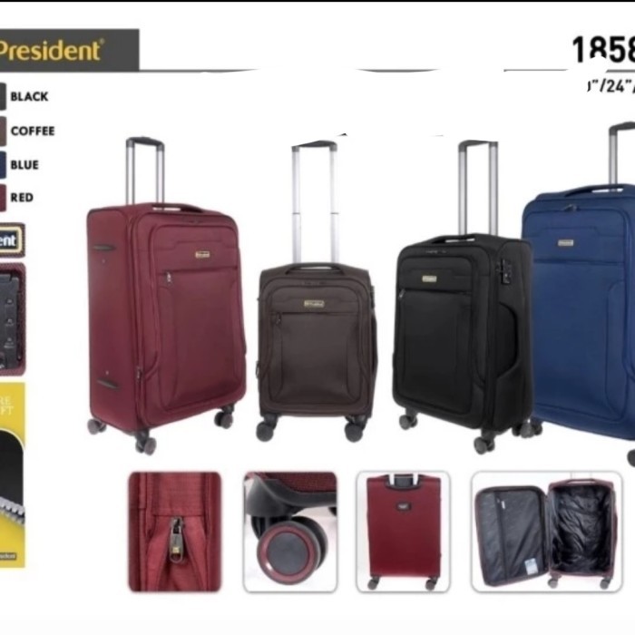 Roda Koper Koper President Bahan Kain Kanvas Original Ukuran 28 Inch