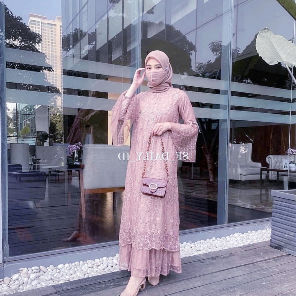 Gamis Lebaran Maxydress Gahmes Gamij 2025 Gsmis Dres Brukat Gamies Bju Gemes Ganis Cewek Hari Raya G