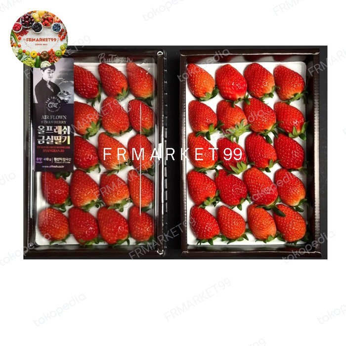 

Strawberry Korea Premium Airflown Buah Strawberry Korea 1 Box