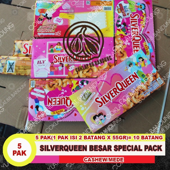 

SILVERQUEEN 58 GRAM 1 BOX 10 PCS ALMOND, COKLAT SILVER QUEEN 58 GR ISI