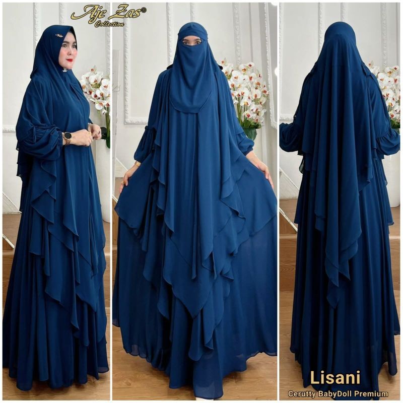 BISA COD (GAS SET LISANI SYARI BY AJE ZAS COLLECTION ORI PREUM GAS AJE ZAS MODEL ELEGAN DAN MEWAH
