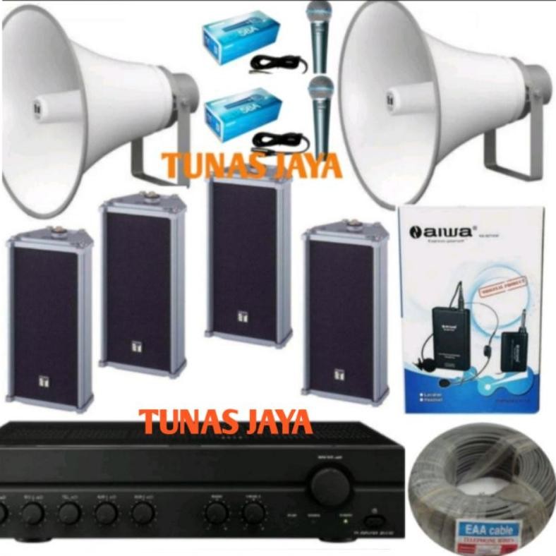 ngel paket toa sound system masjid atau di mushola ampli toa 120 watt maximal 180 watt za2120