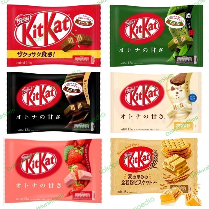 

Coklat Kitkat Mini Jepang Kit Kat Japan Green Tea White Dark Chocolate