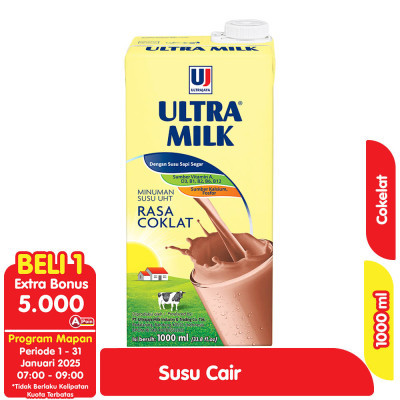 

Ultra Milk Susu UHT Coklat Kotak 1 L