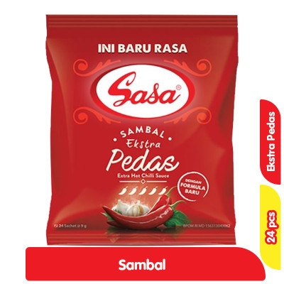 

Sasa Saus Sambal Ekstra Pedas Sachet 24 pcs